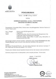 PENGUMUMAN SEMINAR NASIONAL PASCA